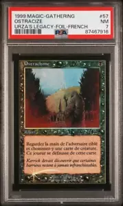 1999 MTG Urza's Legacy OSTRACIZE Foil French PSA 7 POP 1 None higher - Picture 1 of 2