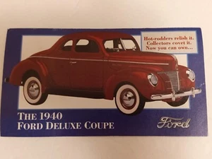 Danbury Mint 1940 Ford Deluxe Coupe NUR PROSPEKTE PAPIERE kein Auto - Bild 1 von 24