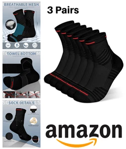 Mens Boys Running Socks Size UK 5 - 8 Anti Blister Compression Breathable Hiking - Picture 1 of 7