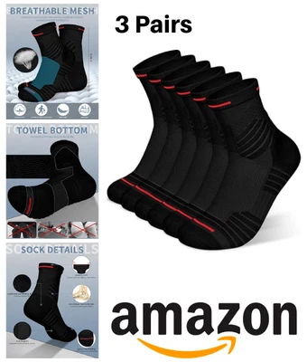 Mens Boys Running Socks Size UK 5 - 8 Anti Blister Compression Breathable Hiking - Image 1 of 4