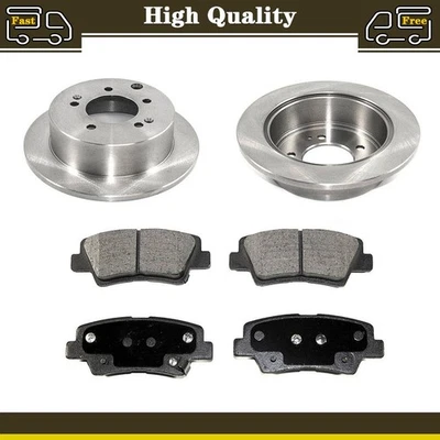 Задние дисковые тормозные колодки и роторы подходят для 2010 Kia Soul 2011 Kia Soul 2012 Kia Soul - Изображение 1 из 4