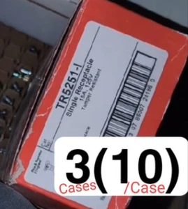 [Case]10X Legrand Tr5251i Receptacle, 15A, 125V Ac, Flush Mount, Single Outlet, - Picture 1 of 3