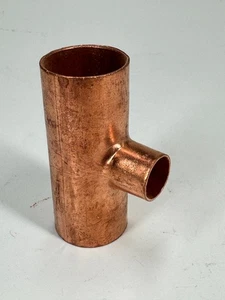 (3-PACK) NIBCO Reducing Tee 1" x 1" x 1/2" CTS Solder Joint Copper Sweat Fitting - Picture 1 of 8