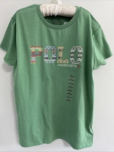 NWT Polo Ralph Lauren Girl`s POLO Logo T-Shirt, Green, Size 12-14, Large - Picture 1 of 6