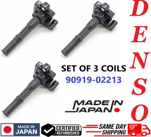 x3 Ignition Coils For 1995-1999 Toyota Paseo Tercel 1.5L, 90919-02213, OEM SET - Picture 1 of 5