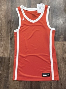 Jordan Men’s Team Stock Basketball Jersey Orange White Size XS X-Small Dri Fit - Picture 1 of 7