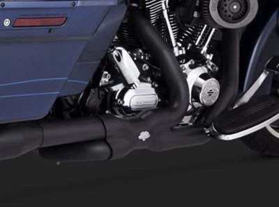 NEW Vance Hines 2009-2016 Harley Touring Power Duals Headpipes Black 46832 Foto 1 de 4