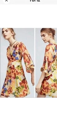 NWOT Anthropologie size 16 Delores sundress in silk blend floral pattern - Image 1 of 4