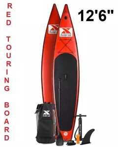 XTERRA BOARDS 12'6" RED TOURING INFLATABLE SUP PACKAGE BRAND NEW - Picture 1 of 13