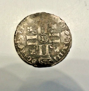 Louis XIV  QUINZAIN 1693 L= BAYONNE  RARE RARE coin - Picture 1 of 2