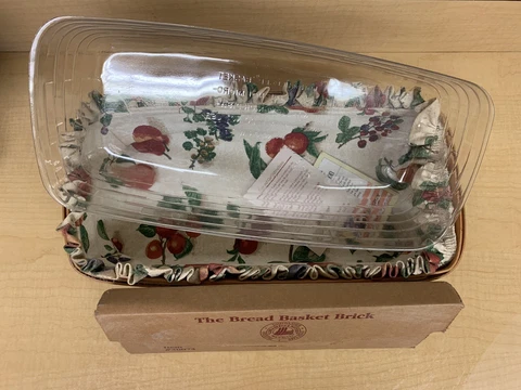 Longaberger 1998 BREAD BASKET Combo W/Bread Basket Brick Liner New No Box Cover