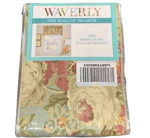 Cefa de una vieira Waverly Spring Bling Vapor 52"" x 18"" 100 % verde algodón multi - Imagen 1 de 5