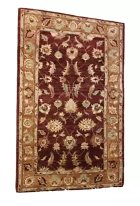 3'2" x 4'10" ft. Oushak Vegetable Dye Hand Knotted Oriental Wool Rug - Picture 1 of 6