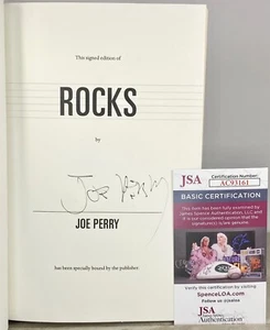 Rocks SIGNED by JOE PERRY of Aerosmith 1st 1st PRINT - JSA COA AUTHENTICATION - Picture 1 of 12