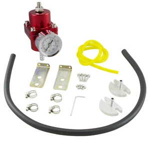 Benzindruckregler Universal Rot 1 - 7 Bar einstellbar m. Manometer inkl Zubehör - Bild 1 von 5