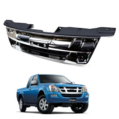 Grille Grill Chrome,Black Fits Isuzu D-Max Pattinum 2WD 4WD 2007 2011 Foto 1 de 4