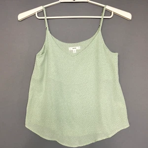 Canotta Mine for Anthropologie camicia donna S verde bianco a pois nuova senza etichette - Foto 1 di 11
