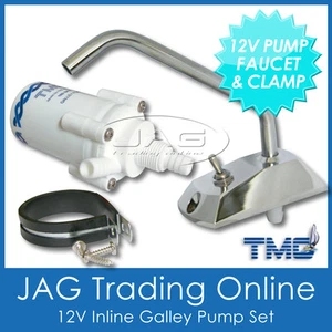 12V TMC GALLEY ELECTRIC WATER PUMP/FAUCET TAP/CLAMP - Boat/Caravan/Motorhome/RV - Picture 1 of 3