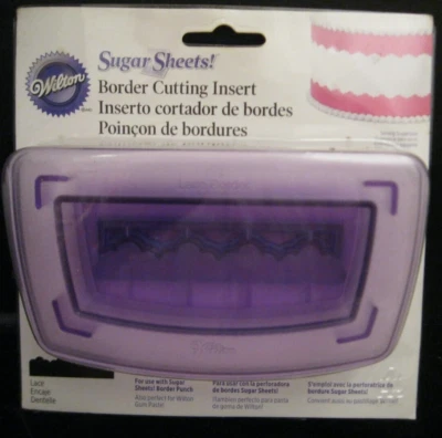 WILTON SUGAR SHEETS BORDER PUNCH CUTTING INSERT LACE  #1907-1128  BRAND  NEW!!!! - Image 1 of 3