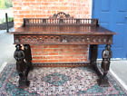 French Antique Oak Britany Style Writing Desk
