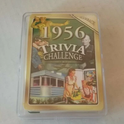 Filckback-1956 Trivia Challenge Playing Cards-complete in hard case-unused - Image 1 of 4