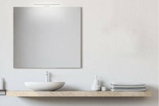 Specchio bagno con luce 70x70 cm illuminazione lampada led fredda premium