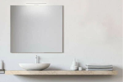 Specchio bagno con luce 70x70 cm illuminazione lampada led 45 cm fredda premium - Immagine 1 di 4