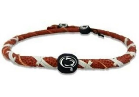 Penn State Nittany Lions Classic Spiral Football Necklace [NEW] Jewelry Leather Cover
