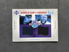 2004-05 UPPER DECK WORLD CUP TRIBUTE HECHT/KOLZIG GERMANY DUAL JERSEY #WC-JH/OK