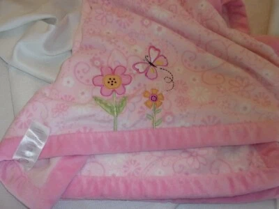 Koala Baby Pink Green Flower  Butterfly soft lovey  Crib BLANKET 30x39" - Image 1 of 2