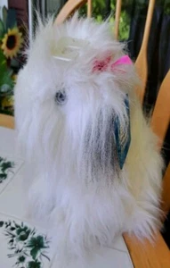 Cuddle Wit 10 Zoll altes englisches Schaf Hund Welpe rosa Schleifen flauschiges Stofftier - Bild 1 von 9