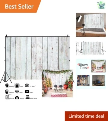 Fondo de fotografía de madera blanca de 10x8 pies fácilmente personalizable para cualquier celebración Foto 1 de 4