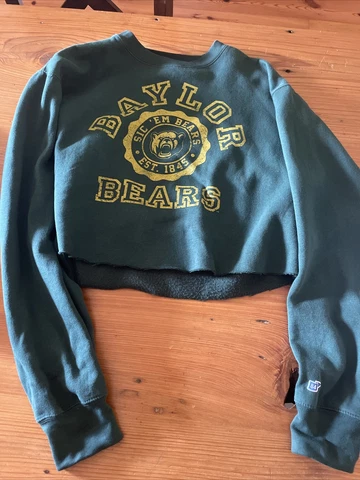 Baylor Bears Sweatshirt Crop Top Cover