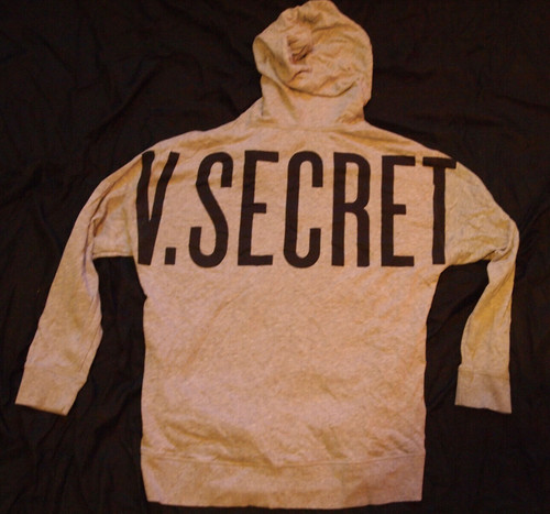 UNDERCOVER Felpa con cappuccio donna L Victorias Secret felpa con cerniera grigio logo posteriore