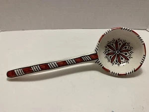 Beautiful Unique Red & Black Hand Painted Ceramic Ladle / Spoon Rest - Picture 1 of 5