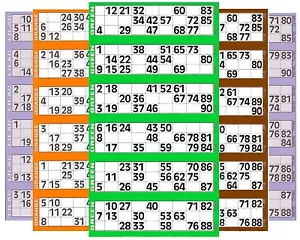 Bingo Tickets 300 6 To View, All Colors Jumbo 1-90 booklet cards books 50 Sheet - Picture 1 of 40