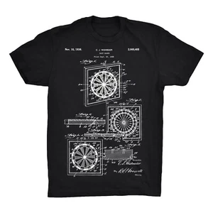 Mighty Circus Dartboard Patent T-Shirt, 100% Soft Cotton - Picture 1 of 4