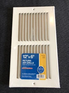 TruAire H170 12 in. x 6 in. White Return Air Grille Rejilla Retorno HVAC - Picture 1 of 2