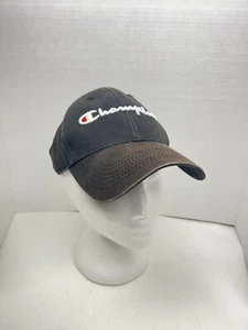 Gorra de béisbol negra bordada con correa ajustable con logotipo de campeón para adulto - Imagen 1 de 8