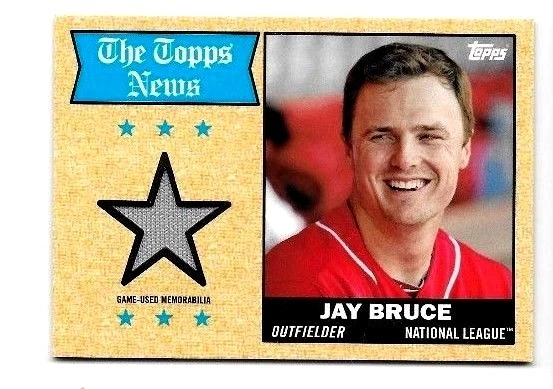 JAY BRUCE 2014 TOPPS ARCHIVES NEWS GAME USED JERSEY - Image 1 of 1