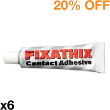 6 x Fixathix Permanent Bonding Contact Adhesive 30g