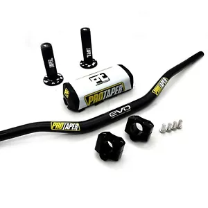 Original "Evo" PRO TAPER Handlebar Fat Bar DIRT BIKE 1 1/8'' ATV Quad GRIPS Pads - Foto 1 di 4