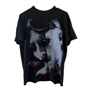 Marilyn Manson No Time to Discriminate Washed Vintage Reprint TeeJays Tag Sz L - Bild 1 von 4