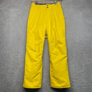 Quicksilver Youth Neon Yellow Dry Flight Technology Snow Snowboard Pants Sz 12 - Picture 1 of 17