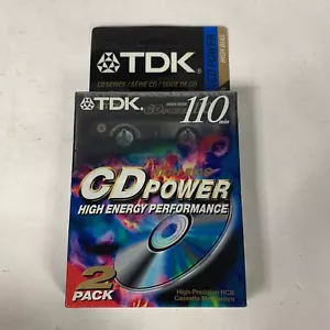2 TDK Cd Power 110 Tipo ii High Bias Nuovi nastri cassetta audio vuoti - Foto 1 di 4