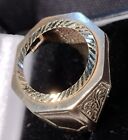 Hallmarked Solid 9ct gold Half Sovereign Coin Ring Bezel Size X - Size Z+3