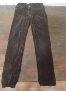 Gap Kids SLIM Pencil SKINNY CORD Corduroy Dark Brown Pants Sz 6 Adjustable Waist - Picture 1 of 2