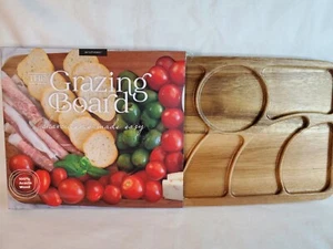 NEW Charcuterie Grazing Board Divided Board Appetizer Food Tray Acacia Wood - Picture 1 of 11