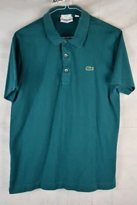Lacoste Mens Blue Collared Short Sleeve Polo T Shirt Size 5 L Slim Fit - Picture 1 of 9