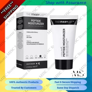 The Inkey List Peptide Moisturiser Anti Wrinkle Day & Night Cream 50ml - New - Picture 1 of 3